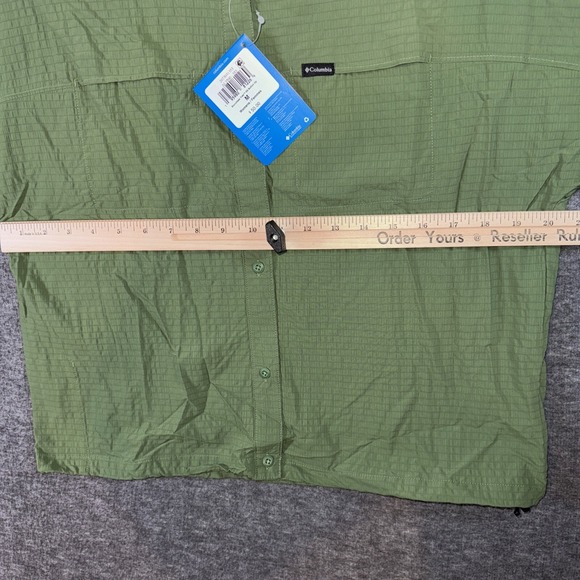 Columbia Womens Boundless Trek Button Up Vented Shirt Omni Shield Green Sz M NEW - Picture 6 of 11